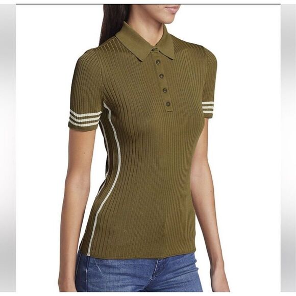 Rag & Bone Peyton Polo, Deep Olive size medium new with tag - Picture 8 of 9